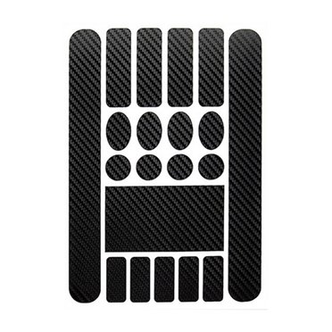 Jeu de Repose-Chaînes et de Protection de Cadre en Fibre de Carbone pour Vélo MTB (Noir)