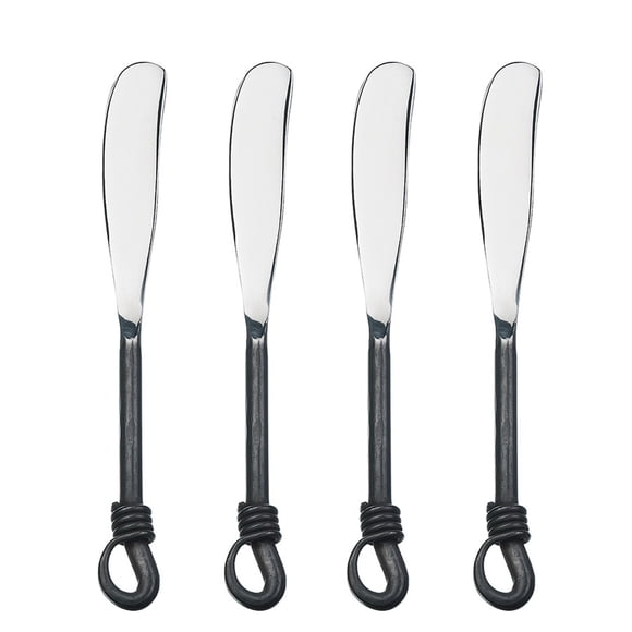 Gourmet Settings Twist N Shout 4 Piece Spreader Sets (Handmade Flatware)