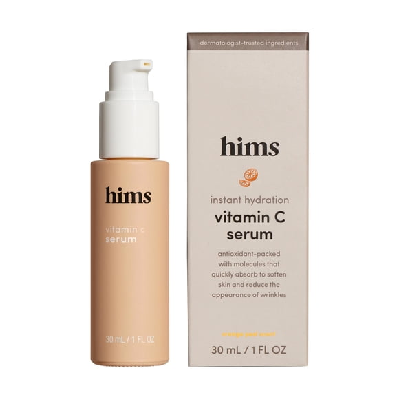 hims Vitamin C Serum for Men - Brighten Skin Tone Balance Complexion - Highly Concentrated Lightweight Vitamin C Facial Serum - Vegan Cruelty-Free No Parabens - Citrus Scent (1oz)