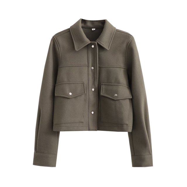 EGNMCR Veste à Manches Longues pour Femmes, Veste Décontractée Sans Capuche, Mode, Veste d'Hiver Chaude pour Femmes