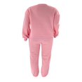 thumbnail image 4 of Femmes Sweat-Shirt Ensemble Manches Longues Col Rond Pantalons de Survêtement Ensemble Solide Activewear Set, 4 of 5