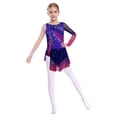 thumbnail image 1 of Freebily Robe de Danse Ballet Patinage Artistique à Manches Longues pour Filles avec Strass Violet 8, 1 of 7