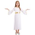thumbnail image 1 of Haitryli Robe de Déguisement Ange pour Filles Enfants Fête d'Halloween Cosplay Fête Robe de Princesse Performance sur Scène Blanc 8, 1 of 7