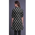 thumbnail image 4 of Bimba Kurti à Manches Retroussables pour Femmes, Col Mandarin Imprimé, Hauts de Kurti Courts, 4 of 6