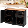 thumbnail image 4 of Giantex Buffet Bahut, Armoire de Garde-Manger au Sol avec Tablette Ajustable, Armoire de Rangement de Bar Polyvalente, Noir, 4 of 10