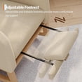 thumbnail image 3 of Modern Nursery Rocking Chair, PU Leather Upholstered Rocking Chair with Footrest, Comfortable Rocker Recliner with Side Pocket, Rocker Glider for Living Room, Bedroom, Nursing Room, Brown, 3 of 9