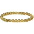 thumbnail image 1 of Bracelet Extensible Unisexe en Perles Rondes de 6 mm en Pierre Précieuse d'Apatite Jaune et Verte Naturelle 7 Pouces, 1 of 5