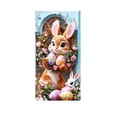 thumbnail image 2 of CaiYueKe Easter Door Curtain Spring Holiday Decorations Bunny Rabbit Egg Pattern Party Backdrop Wall Hanging Decorative Banner for Home Festival Celebration Indoor Outdoor, 2 of 7