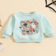 thumbnail image 2 of Bébé Garçons Halloween Sweat-Shirts à Manches Longues Cartoon Lettre Imprimé Pull Enfant Automne Tops, 2 of 8