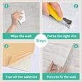 thumbnail image 4 of Gray 70x77cm PE Foam Self Adhesive 3D Wall Stickers Wallpaper, 4 of 7