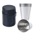 thumbnail image 1 of Fridja Ensemble de 4 Tasses en Acier Inoxydable Gobelet pour Boire Café Thé Gobelet Camping, 1 of 7