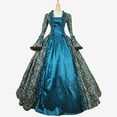 thumbnail image 1 of UPPADA Robe Victorienne Grande Taille pour Femmes à Laçage Manches Évasées Robe de Bal avec Corset Robe de Soirée Maxi Robes Vintage Robe Cocktail Robes de Mariage, 1 of 3