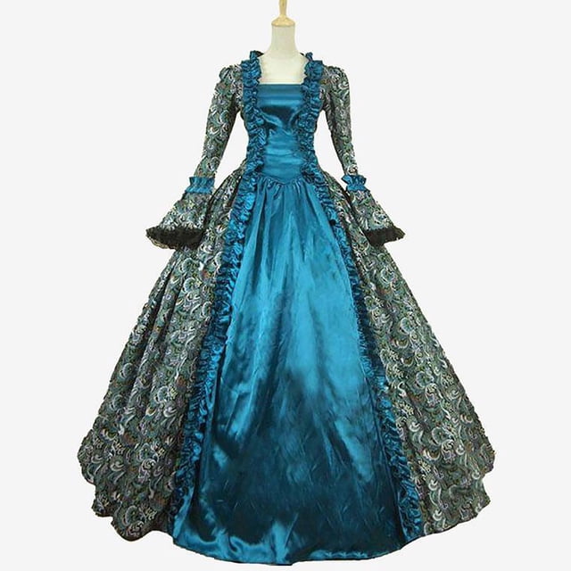 UPPADA Robe Victorienne Grande Taille pour Femmes à Laçage Manches Évasées Robe de Bal avec Corset Robe de Soirée Maxi Robes Vintage Robe Cocktail Robes de Mariage