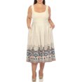 thumbnail image 2 of White Mark Jupe Midi Plissée à Imprimé Bordure Grande Taille, 2 of 6