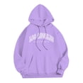 thumbnail image 3 of LUOGENLI Chandails à Capuche pour Hommes Graphique Rose Hommes Automne et Hiver Mode Décontractée Lettres Partie Imprimée Chandail à Capuche à Enfiler Manches Longues Chandail à Capuche Hauts Fermeture Éclair Complète Chandails à Capuche pour Hommes Camouflage Violet Taille TTG, 3 of 5