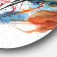 thumbnail image 2 of Designart 'Abstract Handpainted Purple and Blue Flowers' Farmhouse Metal Circle Wall Art, 2 of 3