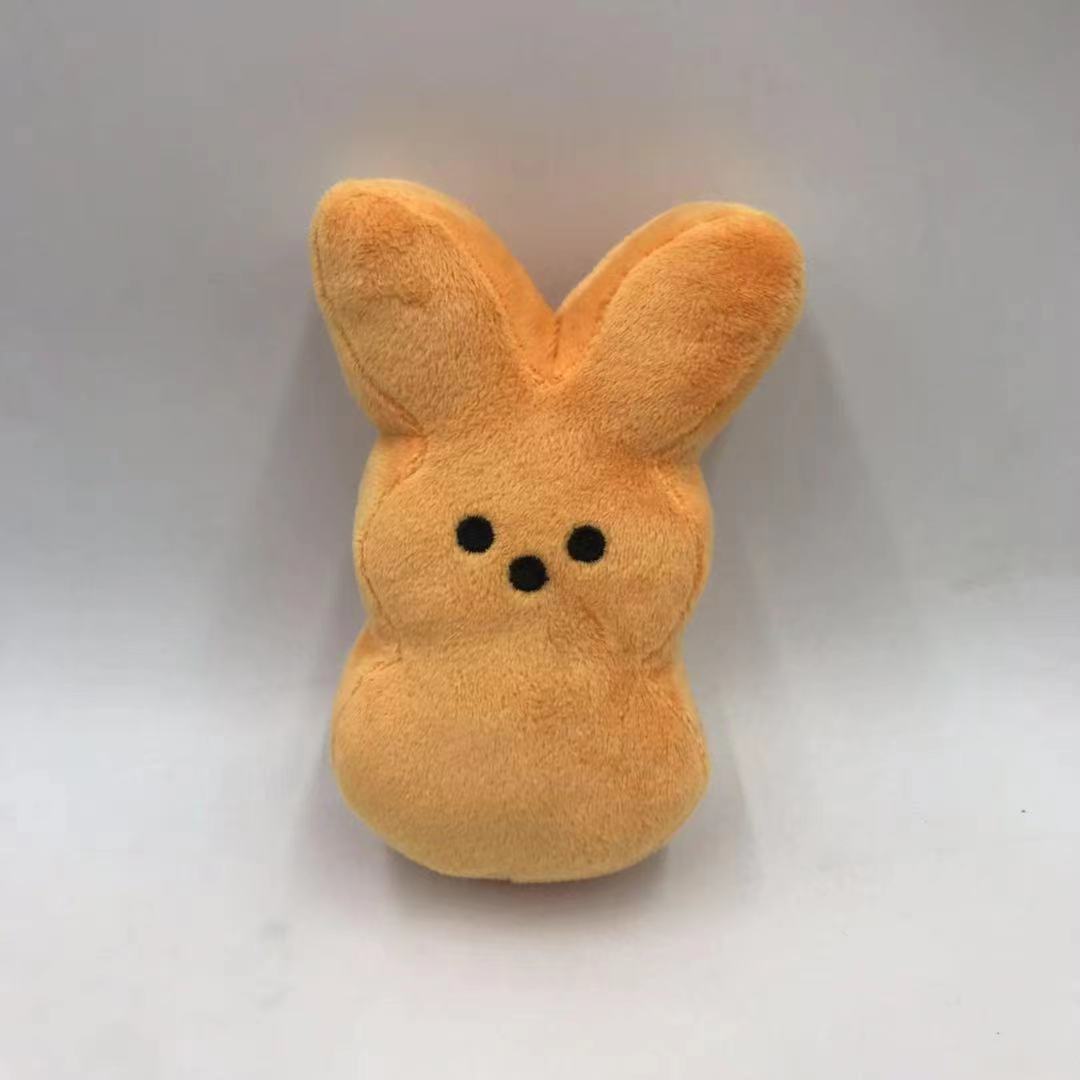 Relayinert Lapin de Pâques en Peluche Jouet Lapin de Résurrection Orange 6 Pouces 1 Pce