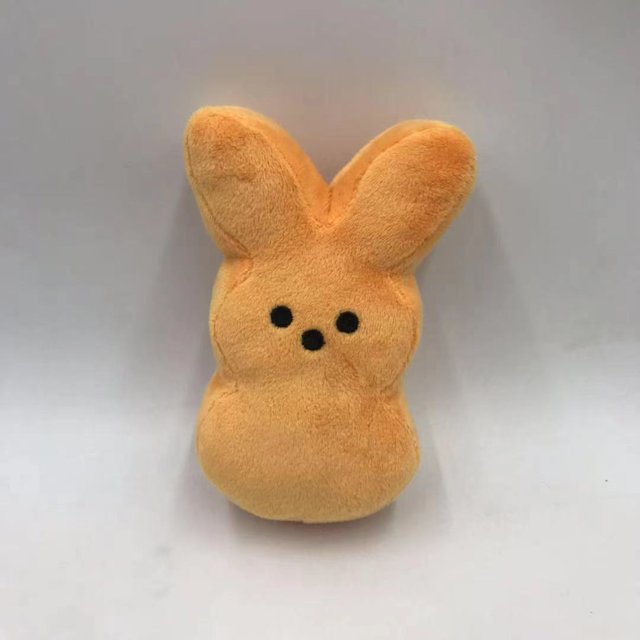 Relayinert Lapin de Pâques en Peluche Jouet Lapin de Résurrection Orange 6 Pouces 1 Pce