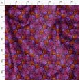 thumbnail image 3 of Soimoi Purple polyester Crepe Fabric Shells Ocean Printed Craft Fabric by the Yard 42 Inch Wide, 3 of 6
