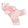 thumbnail image 1 of Pet Cold Weather Jacket, Dog Winter Coat Dots Design Skin Friendly Hooded  For Party For Puppy Pink S, 1 of 8