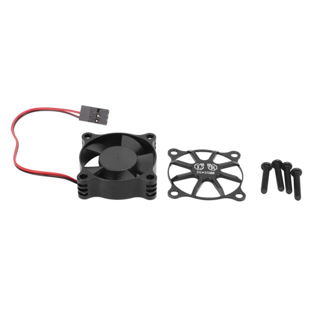 35mm RC Fan, Exquisite Appearance RC Car ESC Cooling Fan Stable Performance 35x35mm With Fan Cover For DIY Black