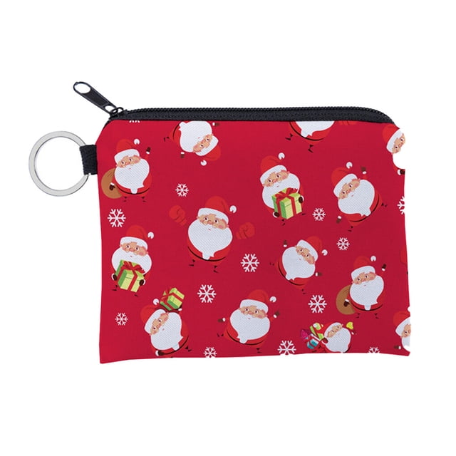 Chang Sac à Main Cadeau de Noël Sac de Rangement Résistant à l'Eau Style Simple Porte-Clés Doublure Épaisse Petit Portefeuille Polyester Porte-Monnaie lqb3032