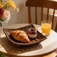 thumbnail image 3 of TACILIP Organisation et Rangement, Panier en Osier Plastique Imitation Rotin Tressé pour Ranger Pain Fruits et Collations pour Cuisine Restaurant Extérieur, Cadeaux pour Femmes, 3 of 6