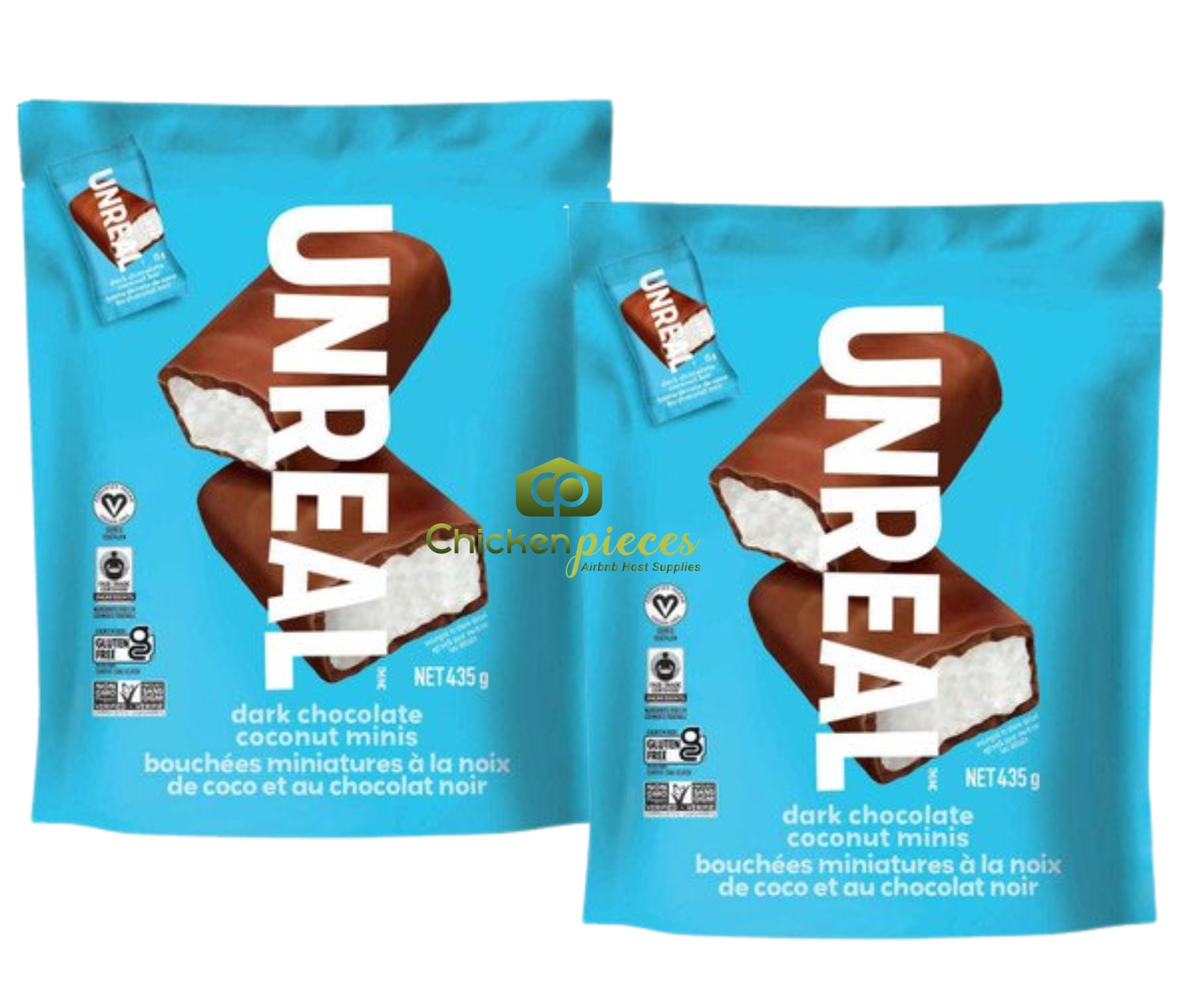 Unreal Dark Chocolate Coconut Mini Bars 435 g -(2 PACK)