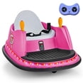 thumbnail image 1 of Costway Voiture 12 V pour Enfants, Auto Tamponneuse de Course à Rotation 360° avec Télécommande, Rose, 1 of 10
