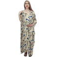 thumbnail image 2 of Bimba Robe Maxi d'Allaitement pour Mamans Imprimée Jaune de Maternité à Manches Kimono Kaftan-12, 2 of 8