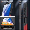 thumbnail image 4 of REQO for Galaxy A14 5G Phone Case,Samsung Galaxy A14 5G Case with Screen Protector,Heavy-Duty Tough Rugged Shockproof Protective Phone Case for Samsung A14 5G, Red Black, 4 of 6