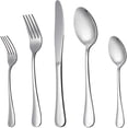 thumbnail image 1 of 20 Piece Silverware Flatware Cutlery Set, Stainless Steel Utensils Service for 4, Include Knife Fork Spoon, Mirror Polished, Dishwasher Safe, 1 of 7