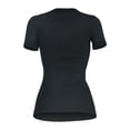thumbnail image 3 of Haut à Manches Courtes Col Rond Côtelé Ajusté pour Femmes - une Pièce Élégante, Polyvalent avec Jeans/jupes - S-TTG, 3 of 4