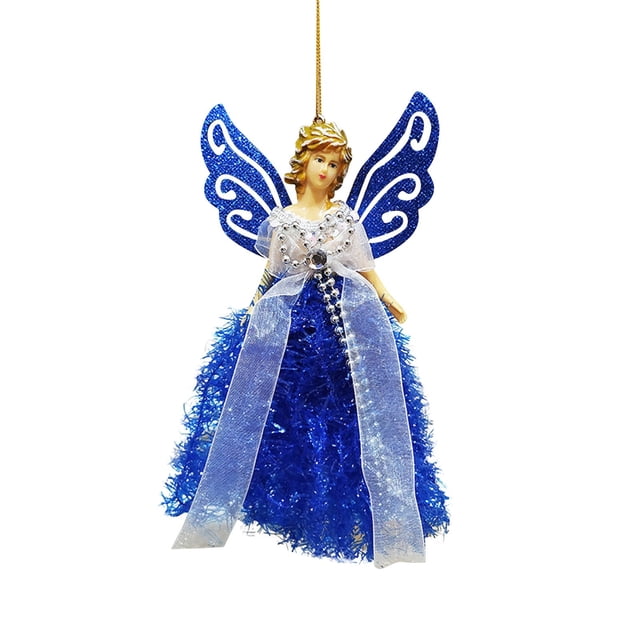Christmas Tree Topper Angel, Made of High-quality Plastic, with Hanging Rope, for Christmas Decorations, Can be Used as Tabletop or Tree Ornament