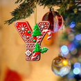 thumbnail image 1 of Hbdhejl 26 Pcs Lettres Rouges Décorations de Sapin de Noël Lettres de Canne de Bonbon avec Motif de Baies Mini Alphabet Ornements Suspendus Fête Maison Sapin de Noël Acrylique 2D, 1 of 4