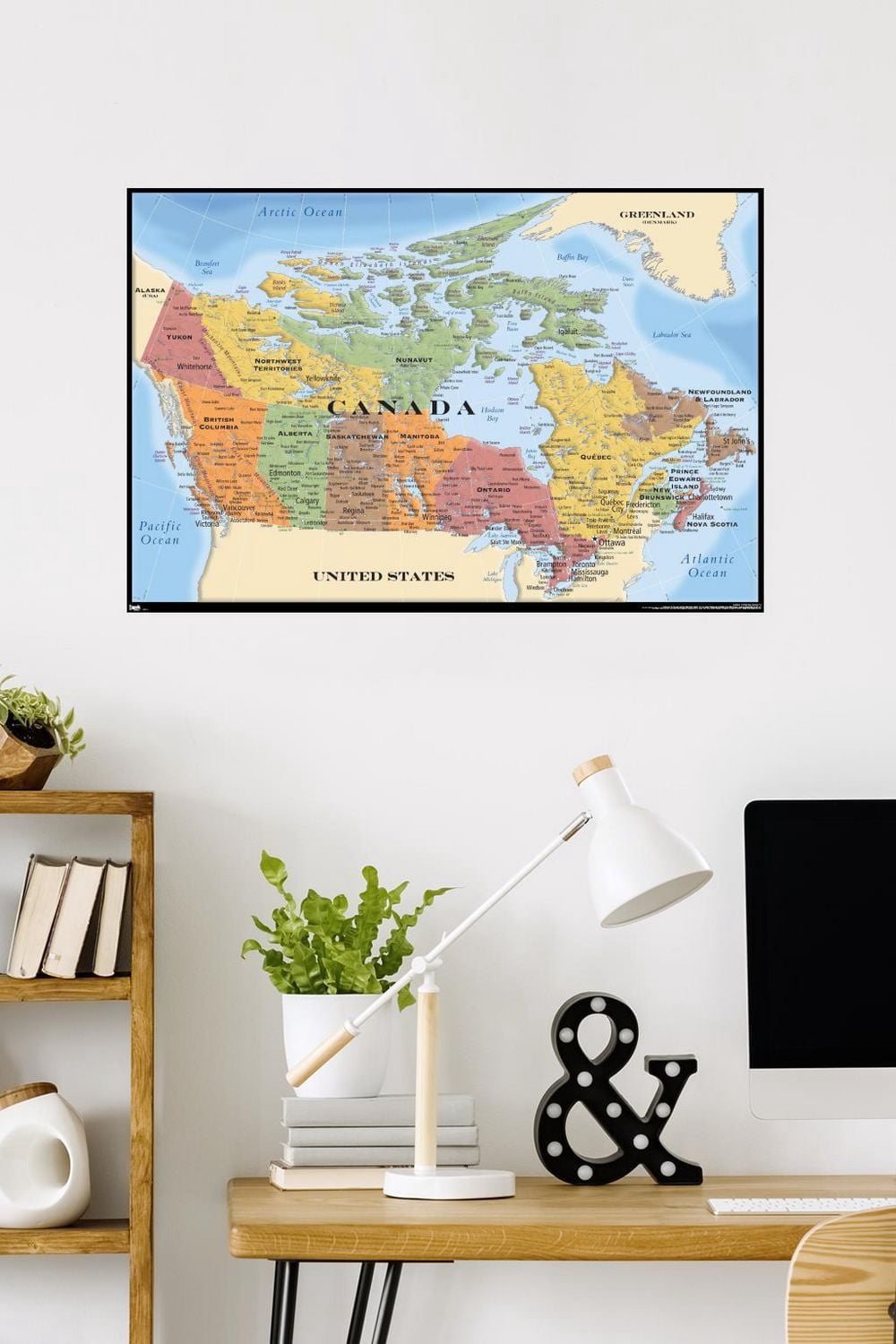 Map - Canada Wall Poster, 22.375" x 34"