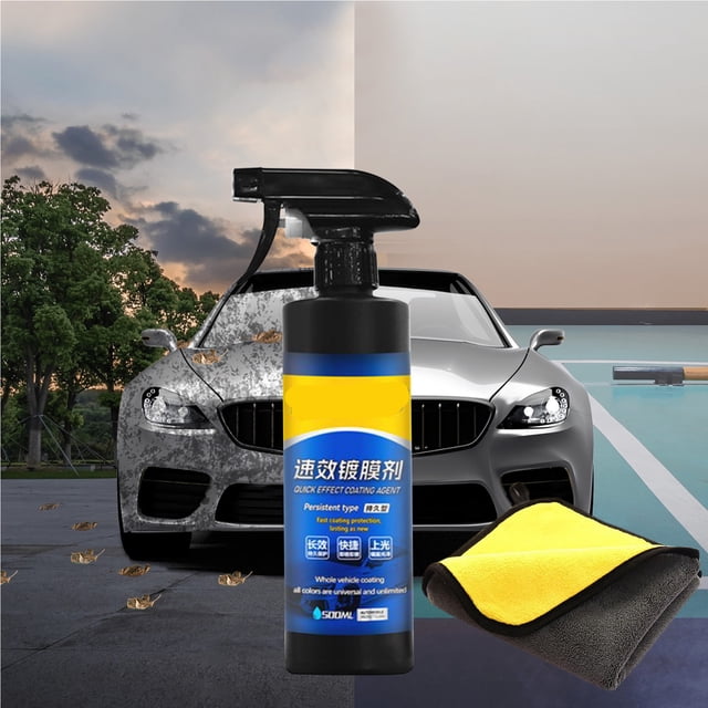 EGNMCR Car Spray Car Coating Spray 3 In 1 High Protection Quick Ceramic Car Coating Agent Spray Quick Coat Car Wax Polish Spray 500ml Coating agent