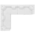 thumbnail image 3 of Modway Saybrook 6-Piece Modern Fabric Outdoor Patio Sectional Sofa in White, 3 of 6