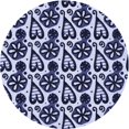 thumbnail image 1 of Ahgly Company Tapis d'Intérieur Lavable à la Machine, Carré, Transitionnel, Bleu Bleu Ange, Tapis de Zone, 3 Pieds Carré, 1 of 7