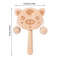 thumbnail image 2 of Wooden Rattle Drum for Two Hand Shaking and Rattle Drum Stimulates Listening Cognition Coordination Skills, 2 of 5