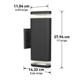 thumbnail image 3 of Artika Trygon Modern Outdoor Wall Light, Black, 3 of 7