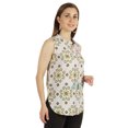 thumbnail image 2 of Moomaya Printed Tops For Women Cotton Ruffled Collar Sleeveless Casual Ethnic Tunic, 2 of 8