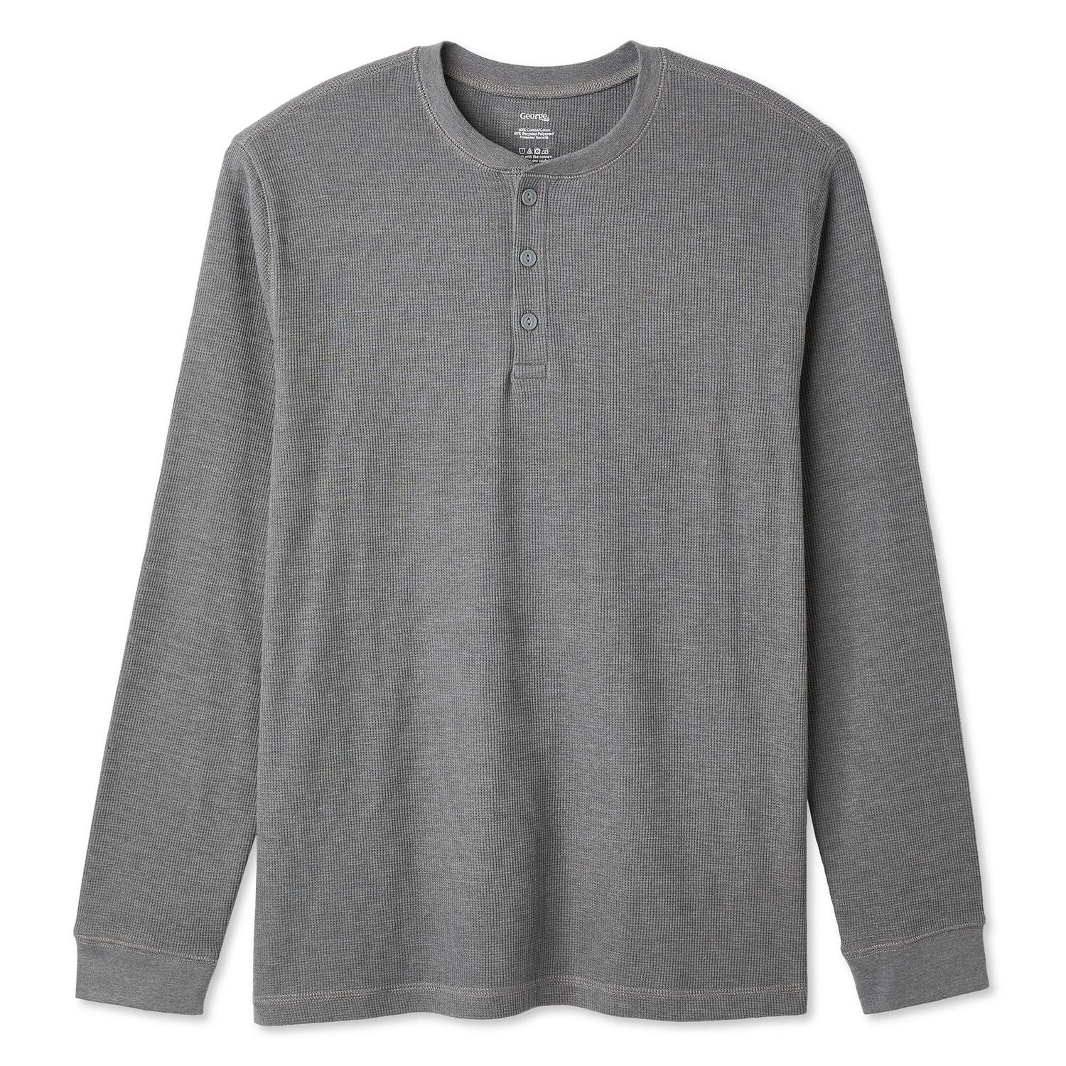 George Men's Long-Sleeve Henley T-Shirt