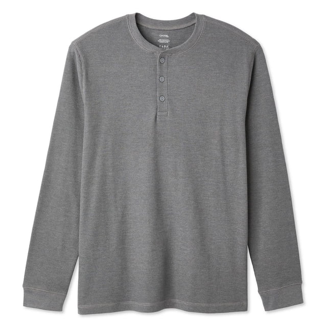 George Men's Long-Sleeve Henley T-Shirt