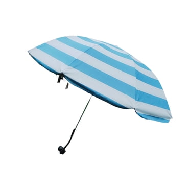 Foldable Beach Umbrella with Universal Clamp Sun Protection Adjustable Sunshade Canopy Shelter for Lounge Chair Fishing Hiking