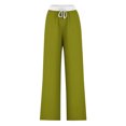 thumbnail image 4 of Yuyuzo Women's High Waisted Wide Leg Color Block Lounge Pants with Pockets, 4 of 4