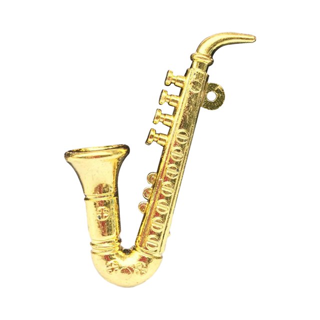 HILABEE Instrument de Musique Miniature Maison de Poupée 1/12 Mini Meuble Jouet pour Maison de Jeu Saxophone