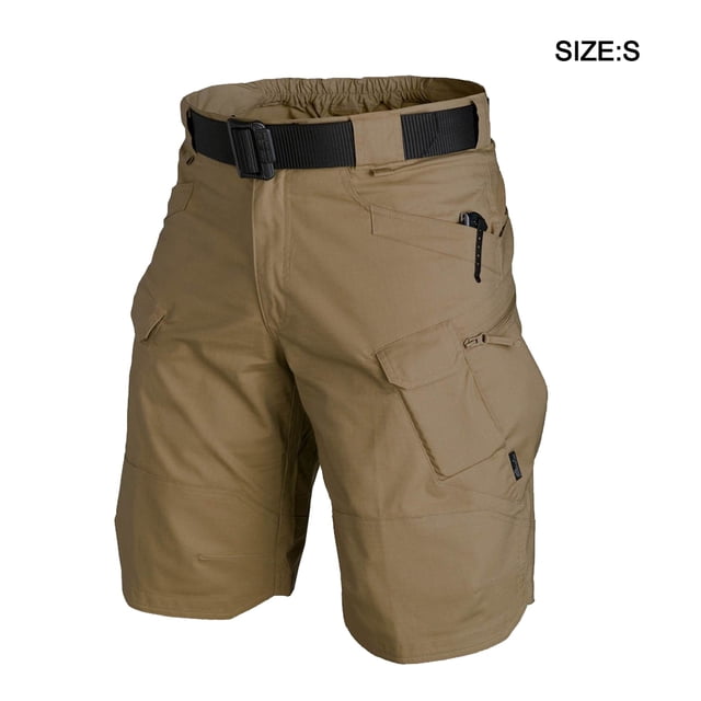 Men Shorts Activewear Riding Cycling Cold Riding Multi-Pocket Short Pants Washable Reusable Outdoor Hunting Fishing Casual for Man Khaki S