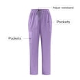 thumbnail image 2 of yardsong Pantalon Médical de Jogging Extensible Taille Haute pour Femmes - Pantalon Athlétique Médical Léger à Cordon, Bas Resserré, Violet, G, 2 of 8