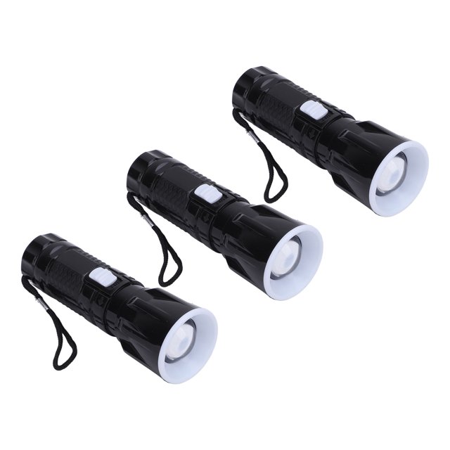 Small Flash Light, Portable High Brightness Miniature Flashlight 3pcs for Camping